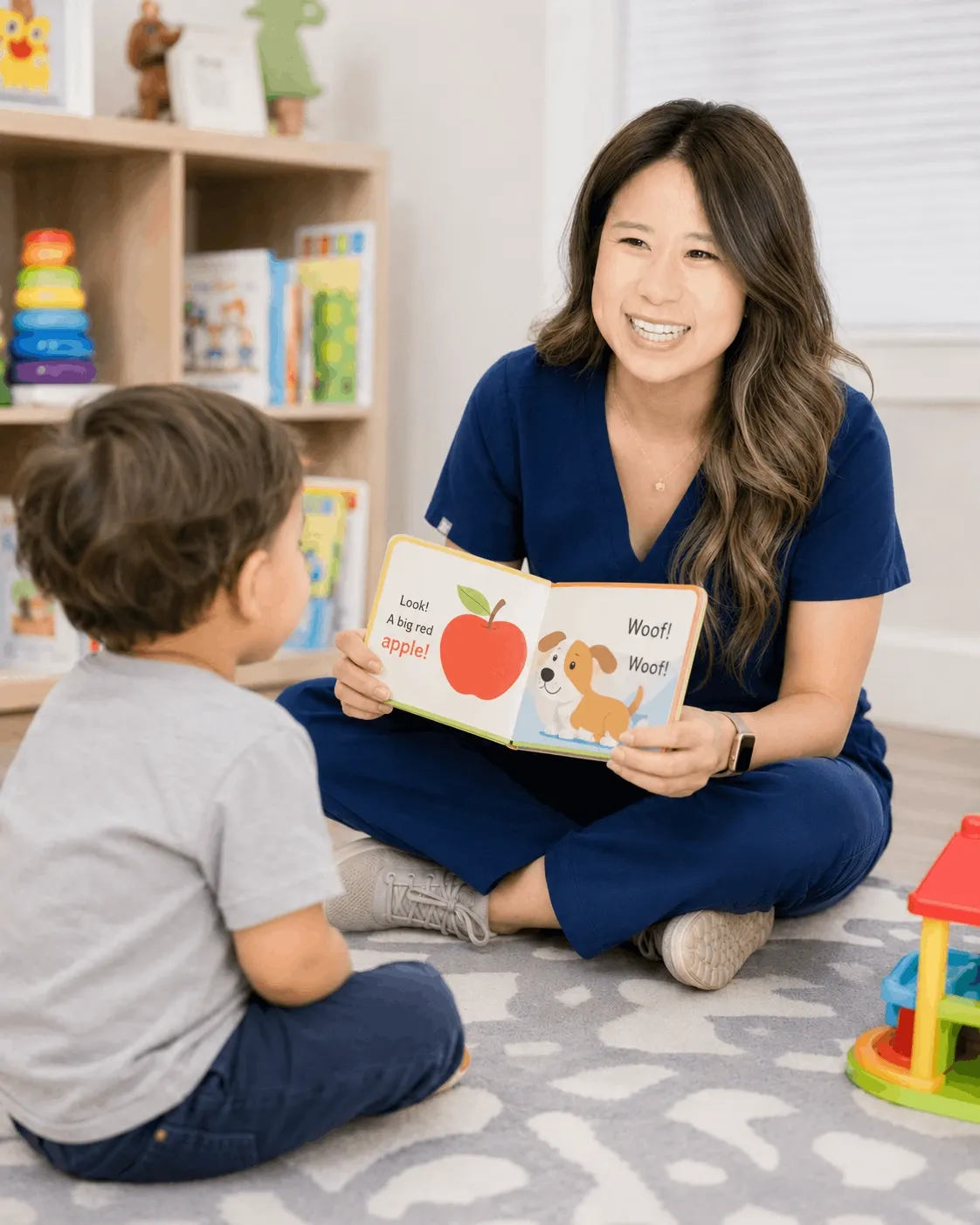 Child receiving early intervention (0–3) therapy at Jars of Play